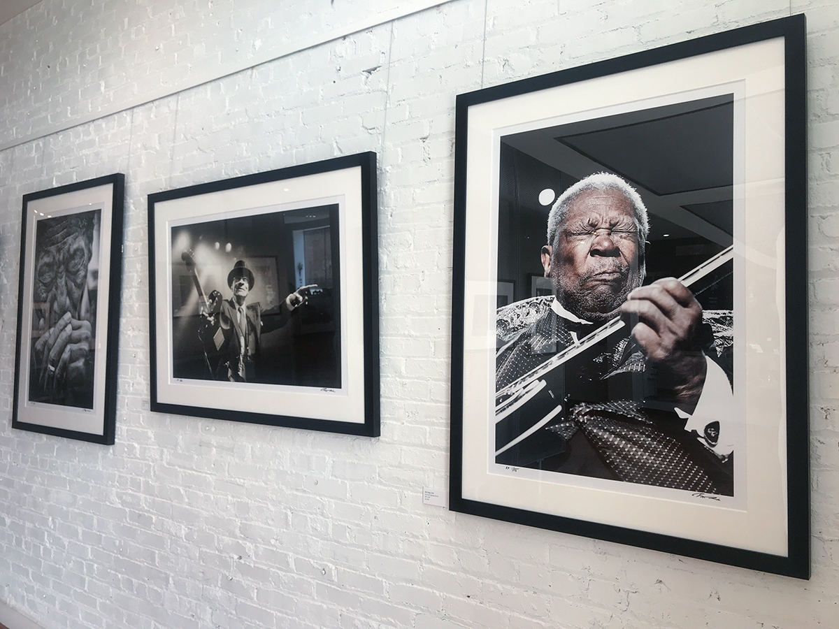 Jerome Brunet Exhibit featuring photo of BB King