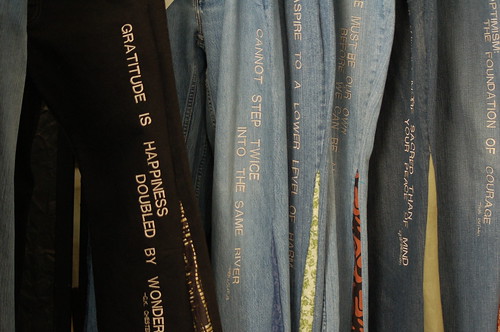 A rack of Thigh High Jeans, Memphis, Tenn. A rack of Thigh High Jeans, Memphis, Tenn.