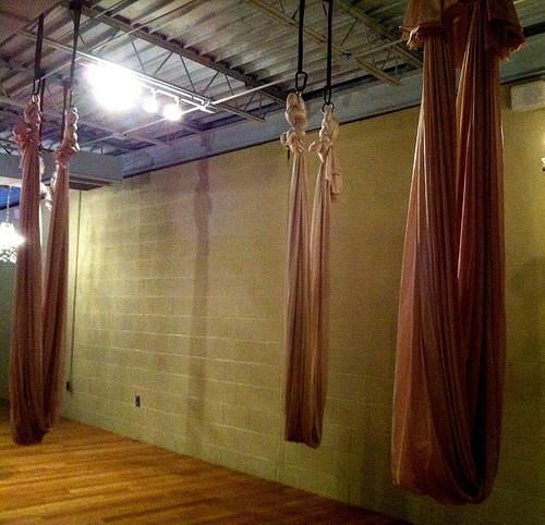 The slings at Give Yoga, Memphis, Tenn. The slings at Give Yoga, Memphis, Tenn.