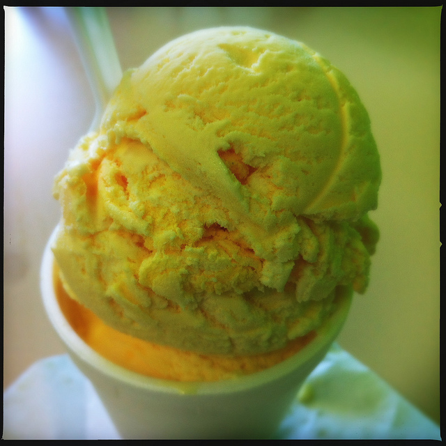 Corn ice cream, La Michoacana, Memphis, Tenn. Corn ice cream, La Michoacana, Memphis, Tenn.