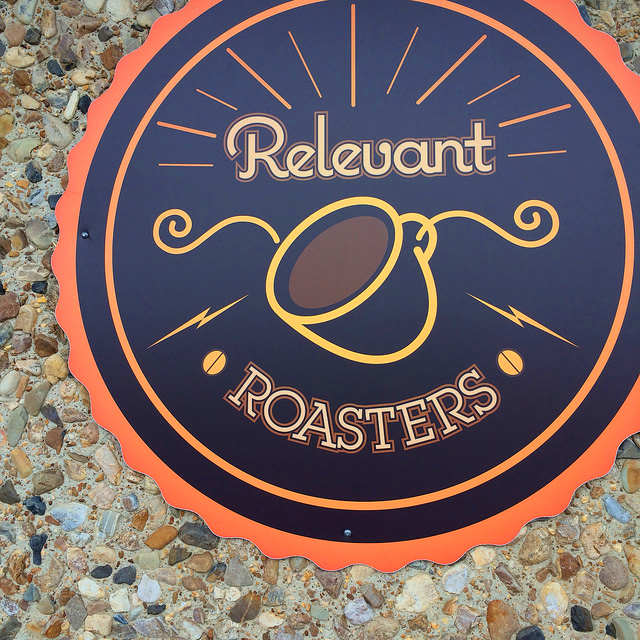 relevant roasters sign logo